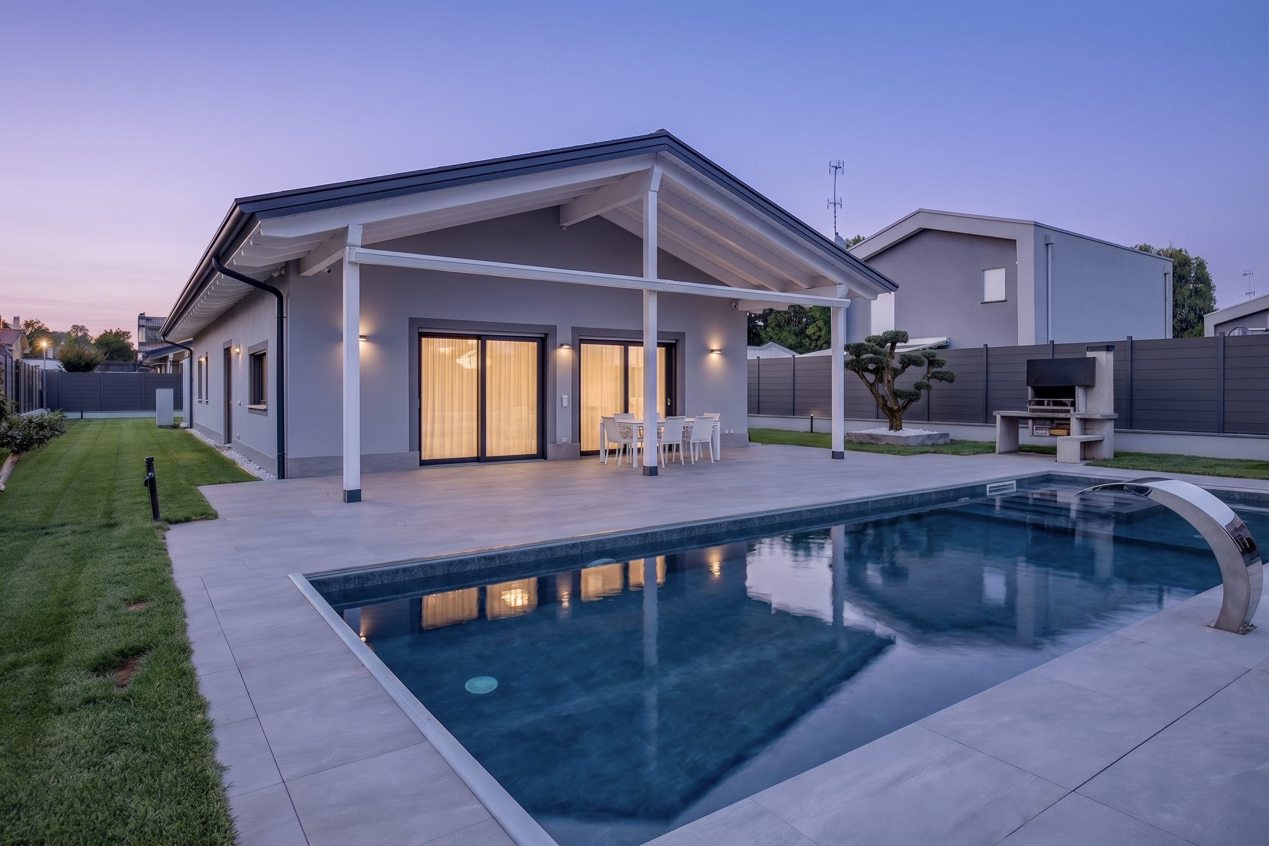 Exterior after Lavender Blue Hour preset