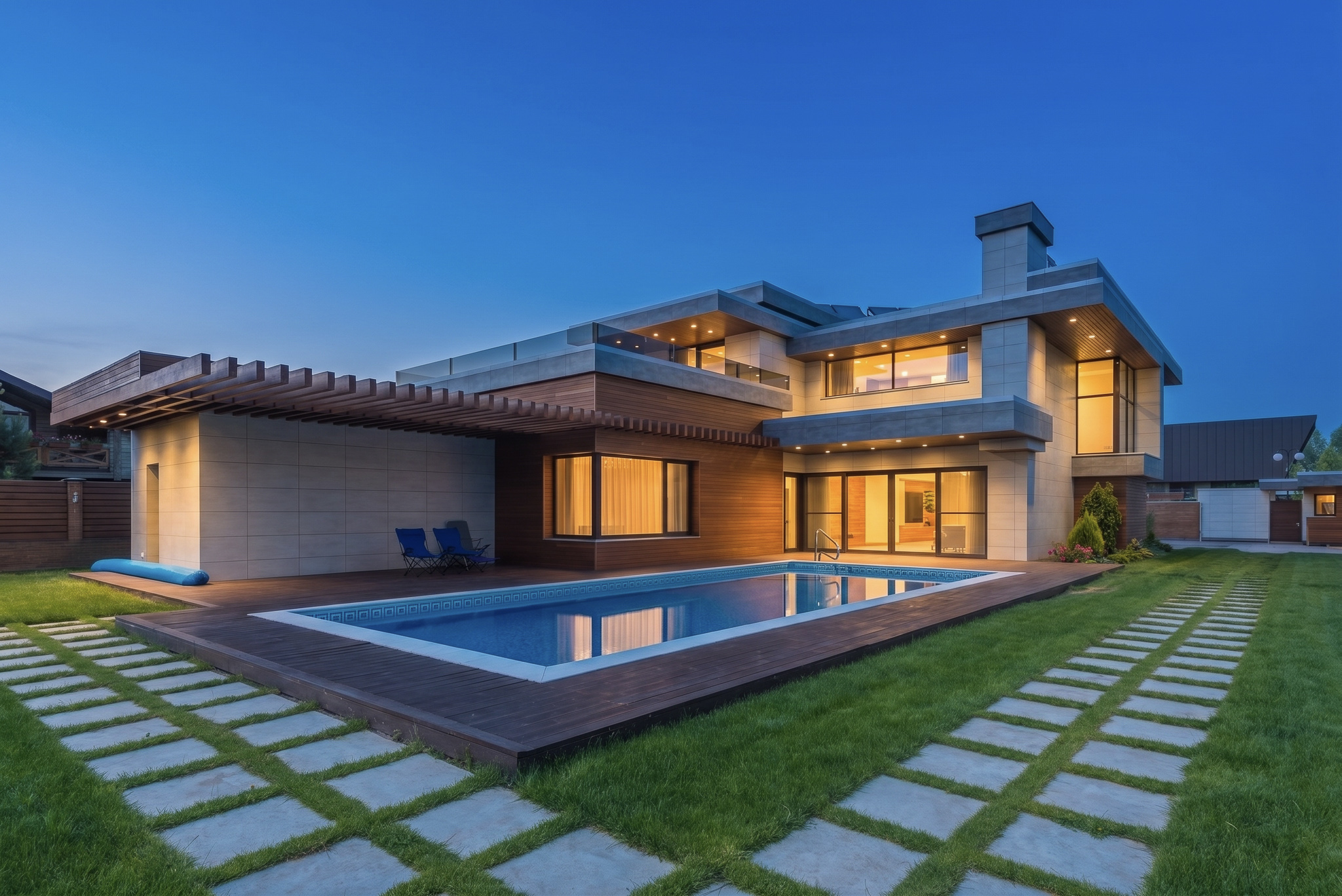 Exterior after Blue Hour Glow preset