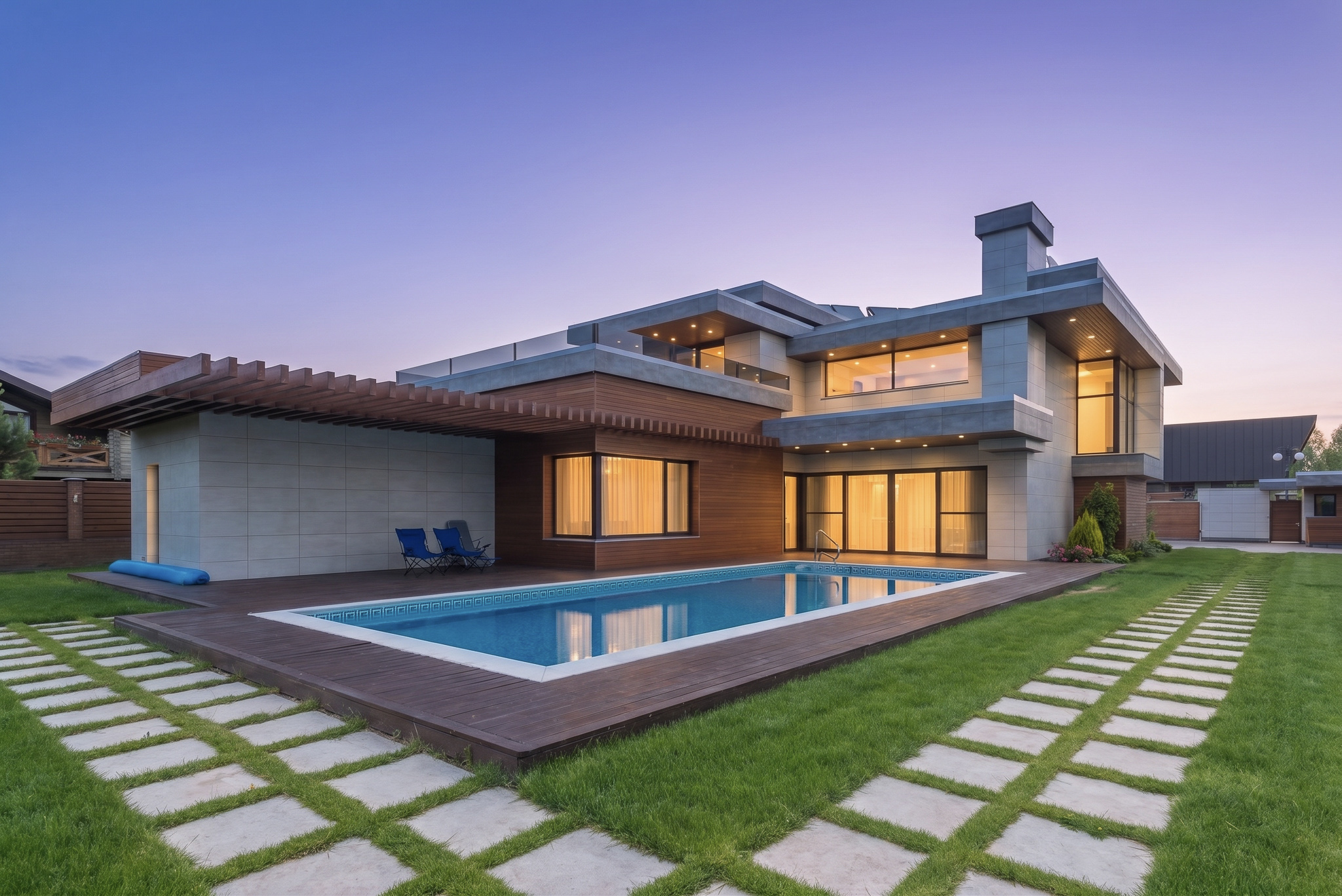 Exterior after Lavender Blue Hour preset