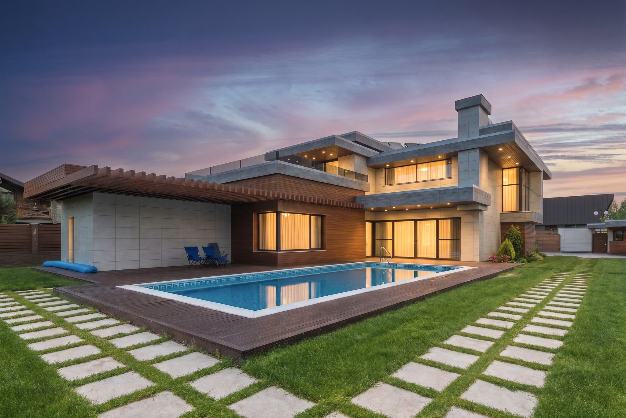 Exterior after Twilight Hero with Curtains preset