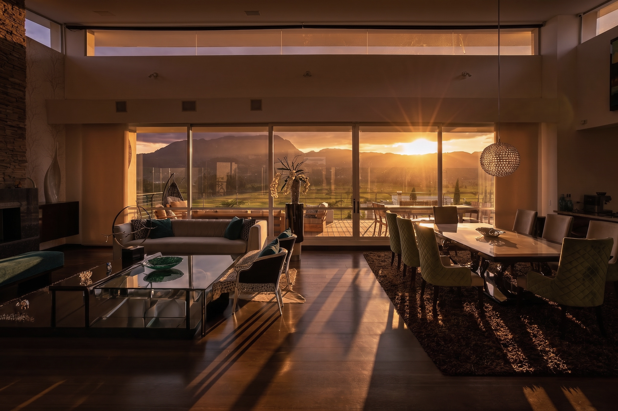 Interior after Warm Sunset preset